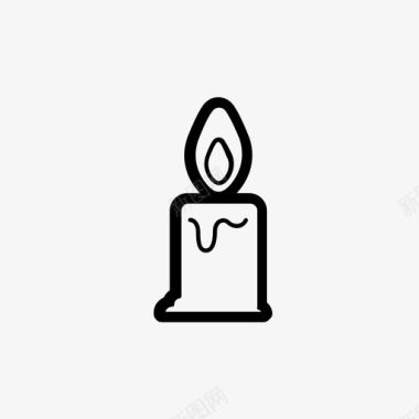 蜡烛手电筒茶灯图标图标