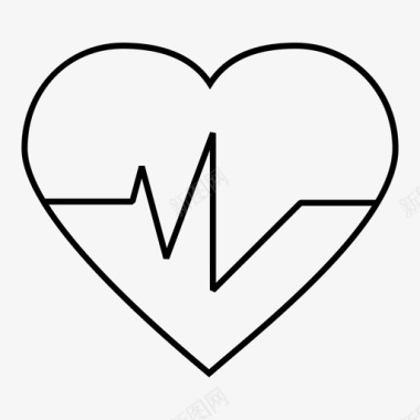 脉搏爱心率监护仪图标图标