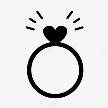 订婚戒指礼物恋爱图标图标