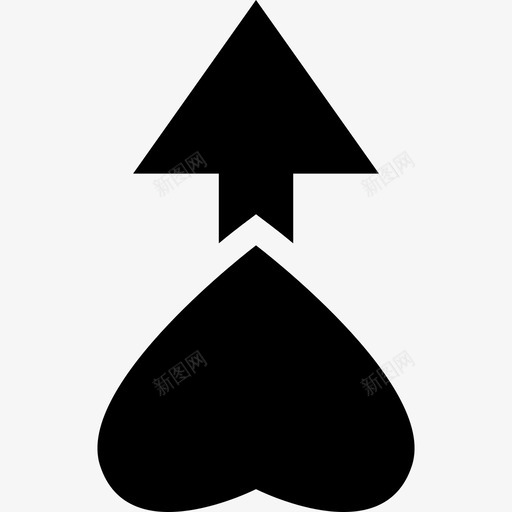 心脏向上箭头心跳图标svg_新图网 https://ixintu.com 心脏向上 心跳 箭头