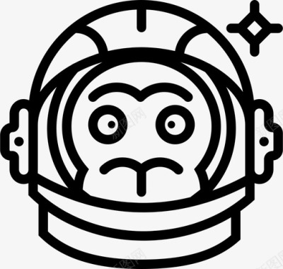 猴子宇航员动物宇航员阿尔伯特二世图标图标