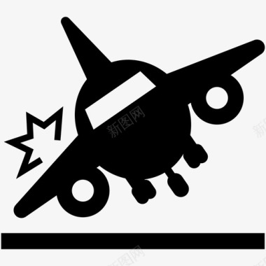 飞机失事事故机场图标图标