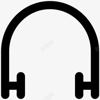 耳机电子产品加粗实心图标图标