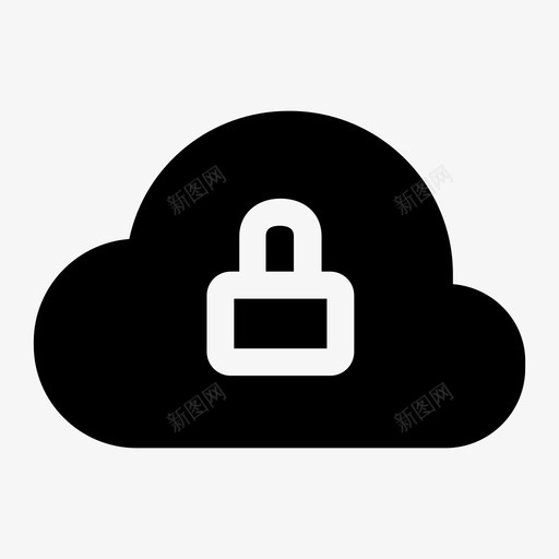 云锁存储安全图标svg_新图网 https://ixintu.com 云密码 云帐户 云输入 云锁 在线 存储 安全 私有