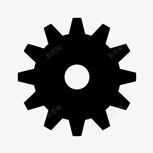 齿轮设置生产图标svg_新图网 https://ixintu.com 制造 工艺 机械工程 生产 装载 设置 设置齿轮 齿轮