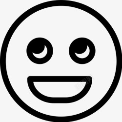没有眉毛表情宽笑思考图标高清图片