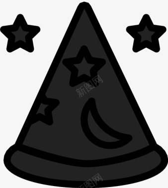 巫师帽符号咒语图标图标