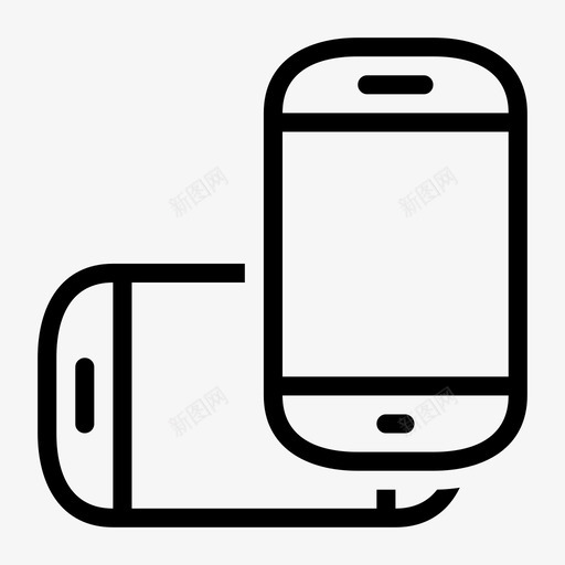智能手机物品设备图标svg_新图网 https://ixintu.com 对象 展示件 平滑线设备 智能手机 材料 物品 移动 设备