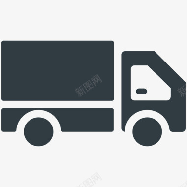 物流卡车物流配送冷载体图标图标