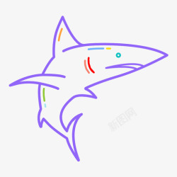 颚鲨鱼食肉动物颚图标高清图片