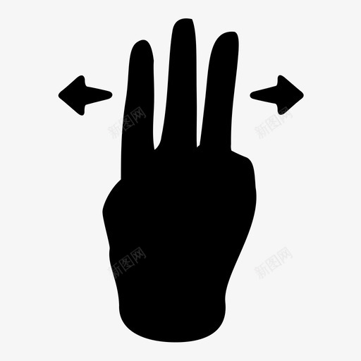 刷三个手指22个手势图标svg_新图网 https://ixintu.com 22个手势 刷三个手指