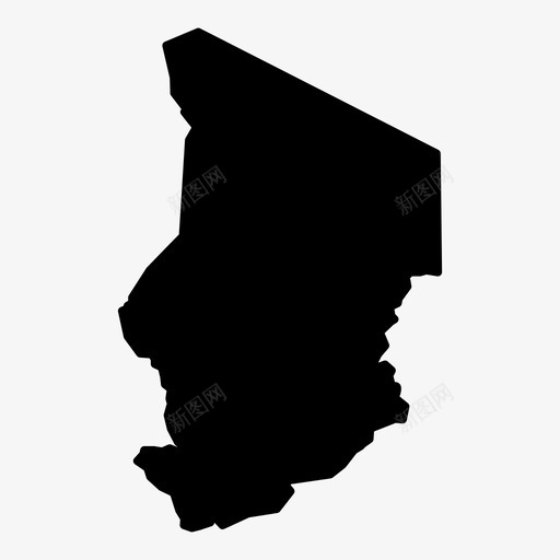 乍得导航地图图标svg_新图网 https://ixintu.com 世界地图字形 中部 乍得 位置 共和国 内陆 国家 地图 导航 沙漠 非洲