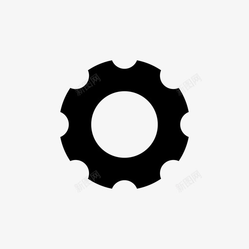 齿轮弹齿链轮图标svg_新图网 https://ixintu.com 工作 工厂 差速器 弹齿 机械 链轮 齿轮
