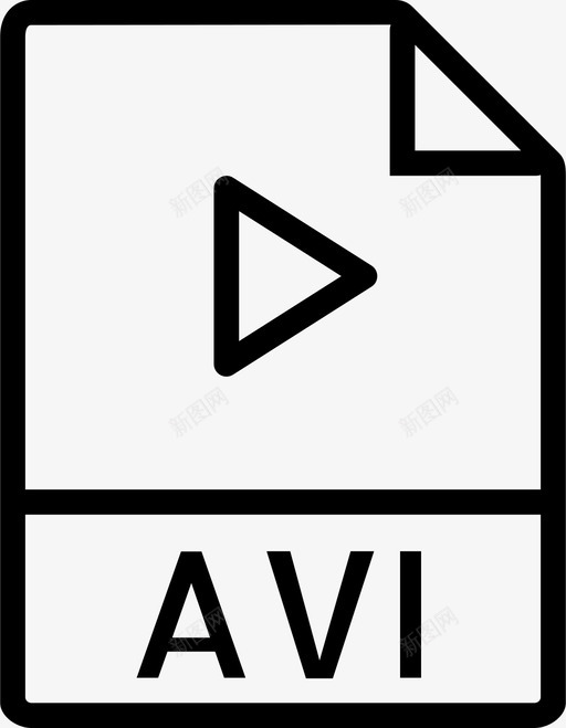 avi文件视频类型图标svg_新图网 https://ixintu.com avi文件 smashicons文件类型大纲 录制 手表 扩展名 播放 文档 电影 类型 视频