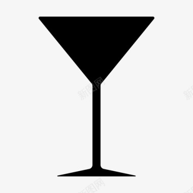 马提尼玻璃杯杜松子酒图标图标