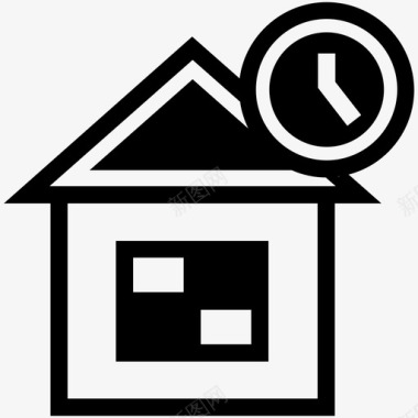 房子家庭之家时间图标图标