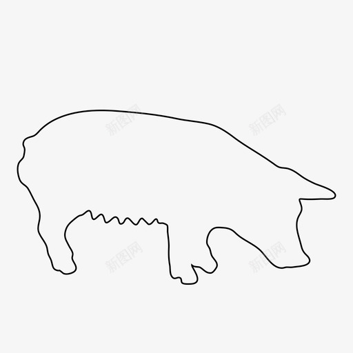 母猪动物图标svg_新图网 https://ixintu.com 动物 母猪