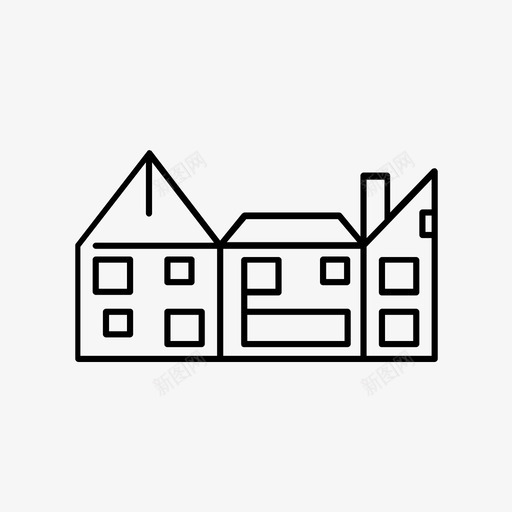 房子屋顶上面图标svg_新图网 https://ixintu.com 上面 头 家 屋顶 建筑 我的 房子 生活空间 窗户 门