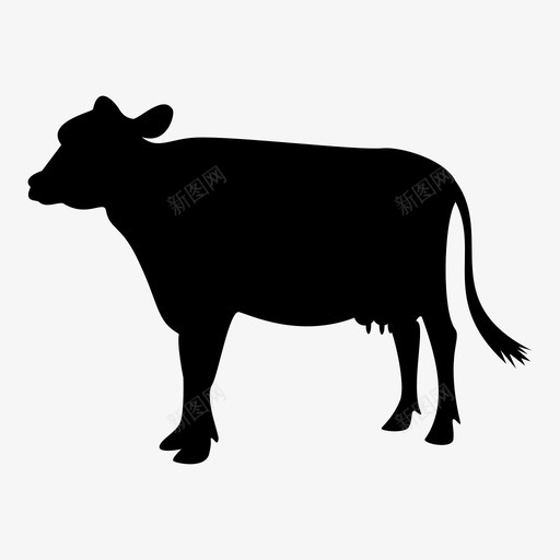 牛动物1图标svg_新图网 https://ixintu.com 动物1 牛