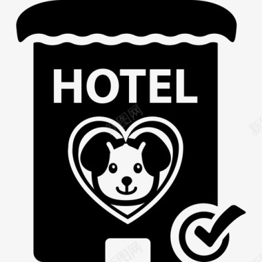 宠物酒店标牌动物宠物酒店图标图标