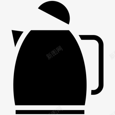 电水壶茶蒸汽图标图标