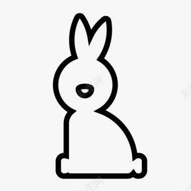 兔子动物胡萝卜图标图标
