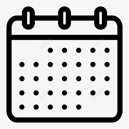 日历日程表提醒图标svg_新图网 https://ixintu.com 事件 提醒 日历 日期 日程表 每年 每日 每月 约会