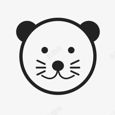 小熊猫动物园野生动物图标图标