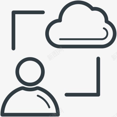 云计算云计算icloud服务器图标图标
