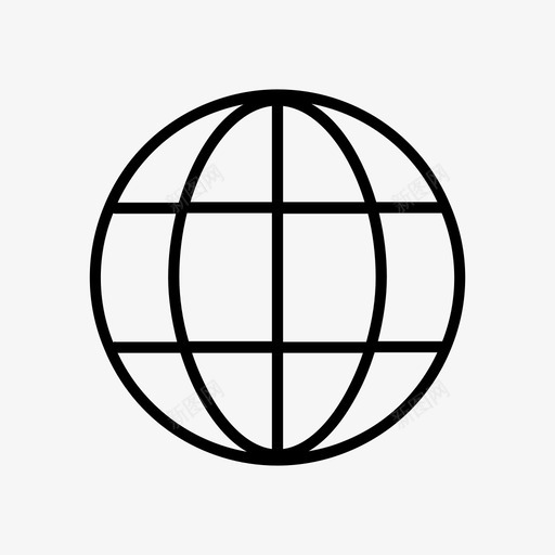 地球连接地理图标svg_新图网 https://ixintu.com 世界 互联网 地球 地理 经度 网络 行星 轮廓薄简单 连接