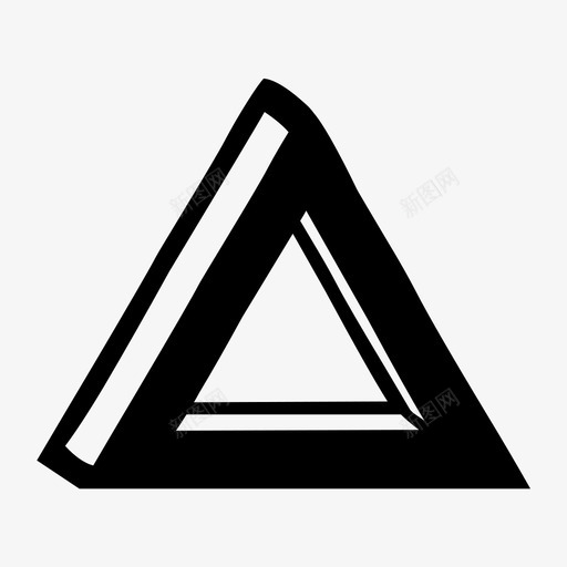 三角形底面黑色图标svg_新图网 https://ixintu.com 三 三角形 几何体 圆锥体 底面 形状 棱锥体 绘制集23d 边 黑色