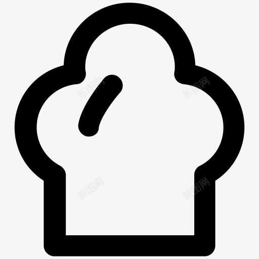 厨师帽酒店粗体线条图标svg_新图网 https://ixintu.com 厨师帽 酒店粗体线条图标