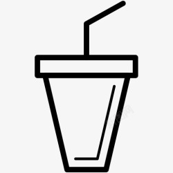 向量杯果汁杯吸管杯冰沙杯图标高清图片