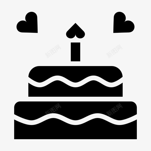 蛋糕情人节特色图标svg_新图网 https://ixintu.com 庆祝 心 情人节 情人节字形 爱 特色 生日 祝愿 蛋糕