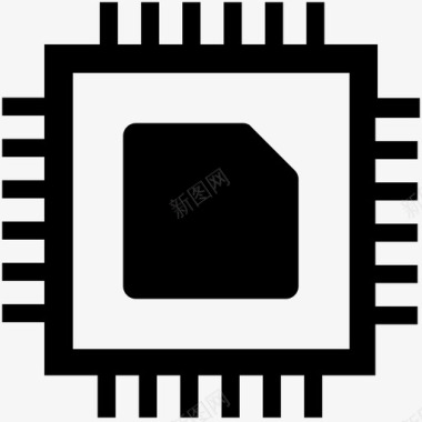 处理器芯片微处理器内存芯片图标图标