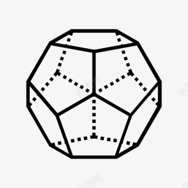 十二面体几何学实验室图标图标