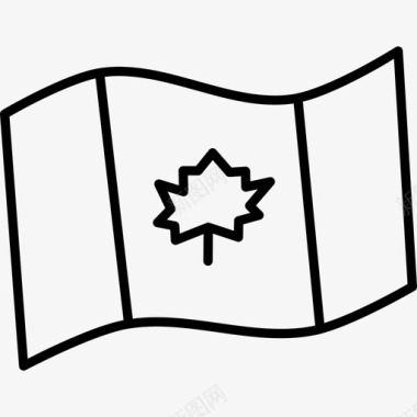 加拿大国旗感恩节枫叶图标图标