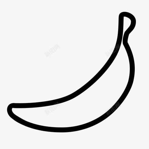 香蕉食品水果图标svg_新图网 https://ixintu.com 平滑水果 果皮 植物 水果 钾 食品 香蕉 鳞片 黄色