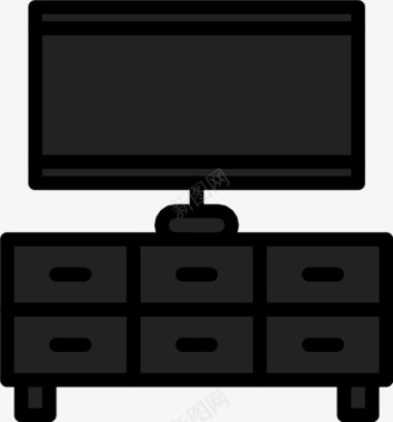 电视架木制顶部图标图标