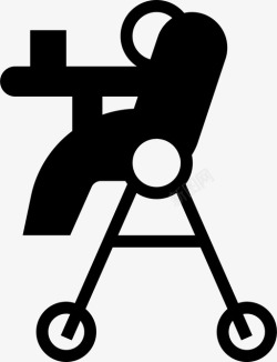 婴儿餐椅喂食椅餐椅高脚凳图标高清图片