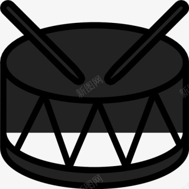 马戏团鼓音乐乐器图标图标