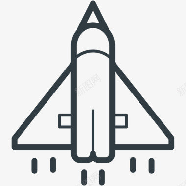 火箭科技线图标图标