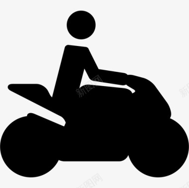 摩托车旅行者轮廓运输多运动图标图标