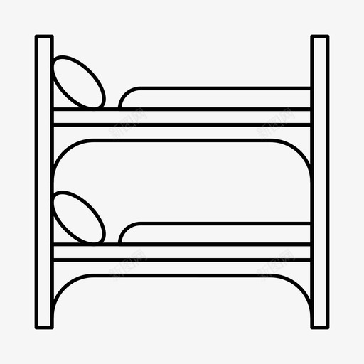 双层床睡觉枕头图标svg_新图网 https://ixintu.com 卧室 双人床 双层床 家具 枕头 毯子 睡觉 被子