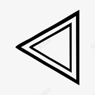 左三角形西向形状图标图标