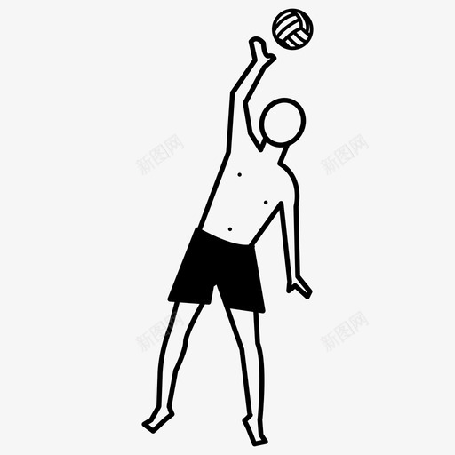 沙滩排球运动游戏扣球图标svg_新图网 https://ixintu.com 布景 扣球 挖掘 沙滩 沙滩排球 沙滩排球男子 球类游戏 跳跃 运动游戏