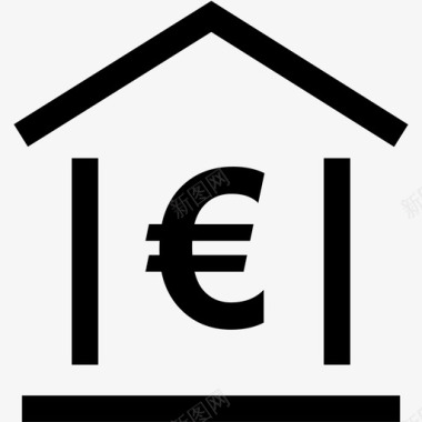 欧元银行货币杰作图标图标