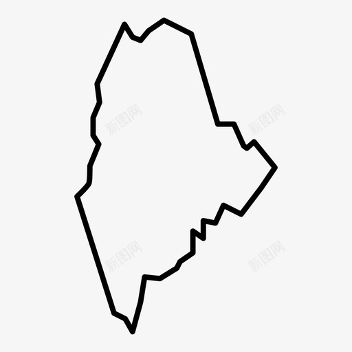 缅因州美国东部图标svg_新图网 https://ixintu.com 东部 地图 地理位置 州 缅因州 美国 美国州地图