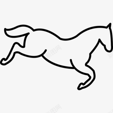 跳马下轮廓动物马2图标图标