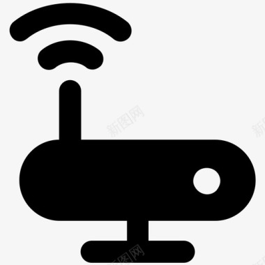 wifi调制解调器电子产品加粗实心图标图标
